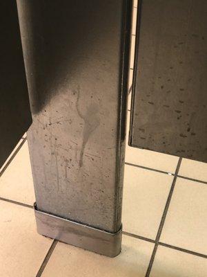 Dirty bathroom doors