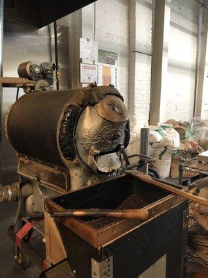 Coffee roaster in use!