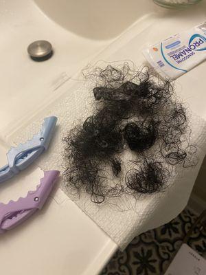 The hair that came out after I washed it