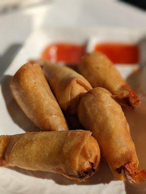 A4. Shrimp egg rolls with carrot and taro