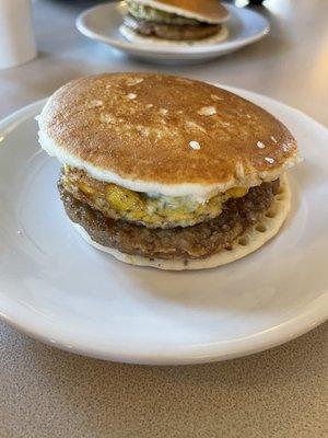 Maple Pancake Sausage Sandwich