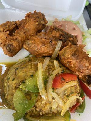 Mofongo fried chicken