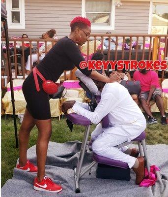 Chair Massage is a guest favorite at any venue for almost all occasions. Indoor or Outdoor (weather permitted)