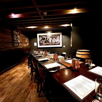 Whiskey Room for private parties.