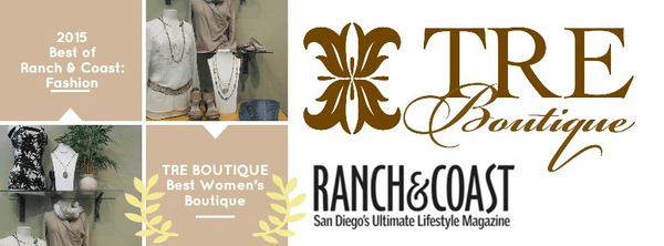 TRE Boutique was voted Best Women's Boutique by Ranch & Coast Magazine