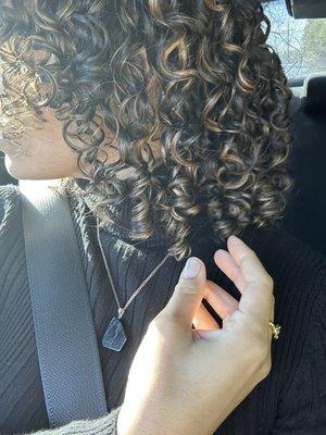 My curls after just a cut, and style