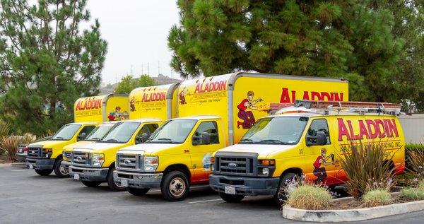 The Aladdin AC fleet is ready to help you with your heating and cooling needs!