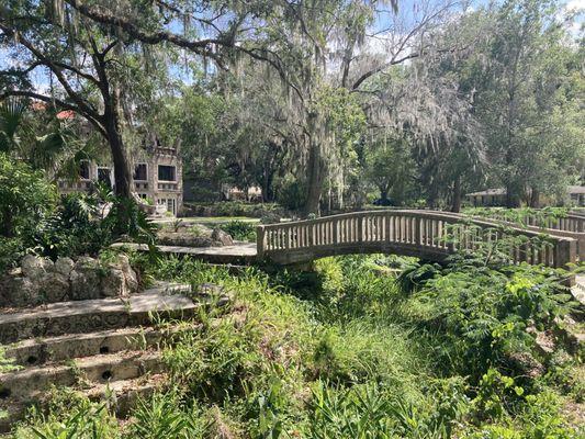 The bridges over the old swimming area