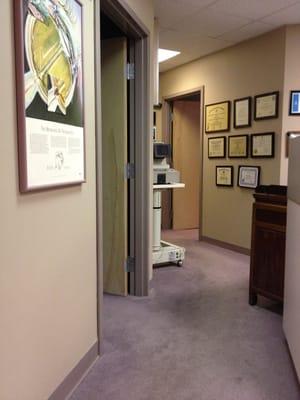 Inside the exam room waiting area