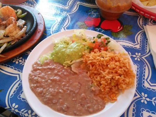 Rice and beans plate