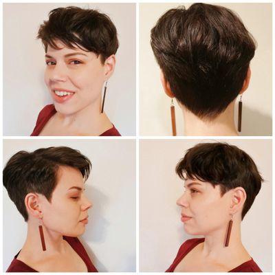 Feminine pixie cut