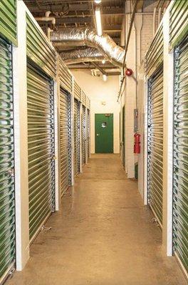 Interior storage units are kept well-lit and clean and tidy for your convenience.