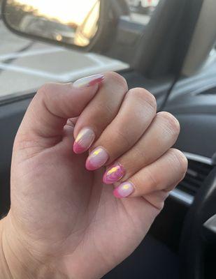 Chrome Barbie nails