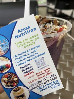 Açaí bowl.