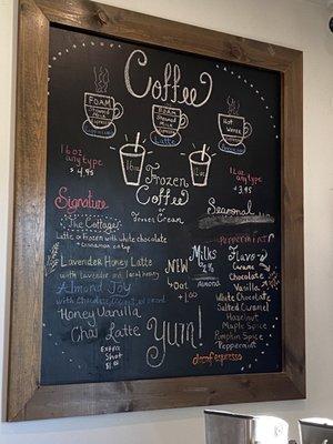 Coffee Menu