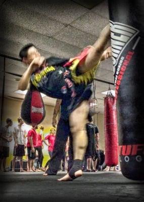 Yaw-Yan Filipino Martial Arts Kickboxing. Coach Rey is 1 in 4 in the country certified to teach and a former fighter from the Philippines.