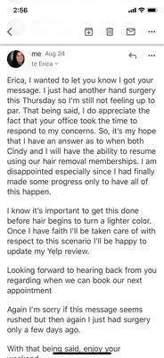 Email response back to owner