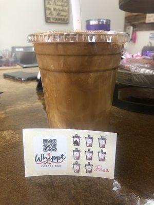 20z Whippt Cold Dark, Almond, White Mocha & Loyalty card. 9th drink FREE