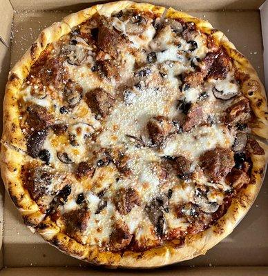 Meatball & Mushroom Pizza