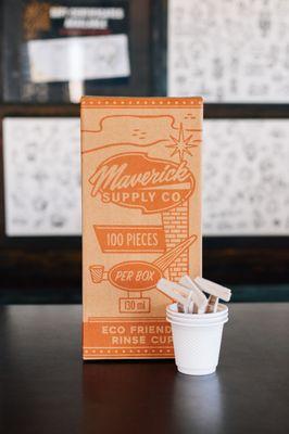 Maverick's Eco-Friendly Rinse Cups