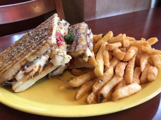 Chicken, Roasted Red Peppers & Mozzarella Panini