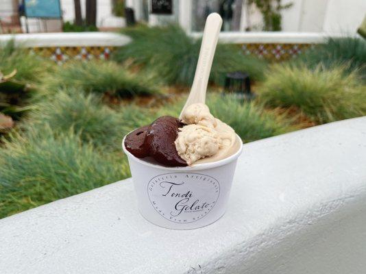 Cioccolato (Chocolate) & Nocciola (Hazelnut) Gelato ⋅ Santa Barbara, California