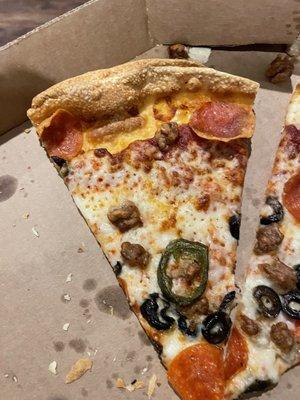 We didn't ask for jalepeno but got that and almost no pepperoni that we did order.