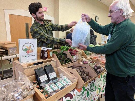 Serving the City's senior population and their families at our weekly Lowell Senior Center Mobile Market site.