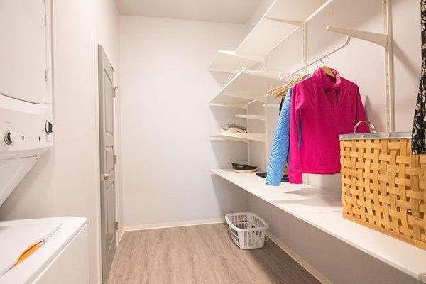 Apartment Closet with In-Unit Laundry Appliances