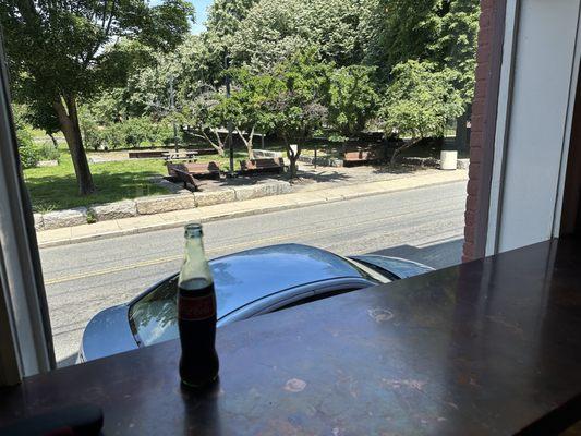 Park across the street with benches