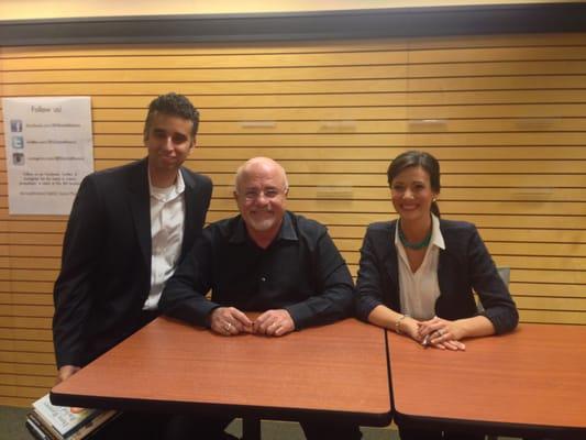 Met with Dave Ramsey and his daughter, Rachel Cruz.  Great people!