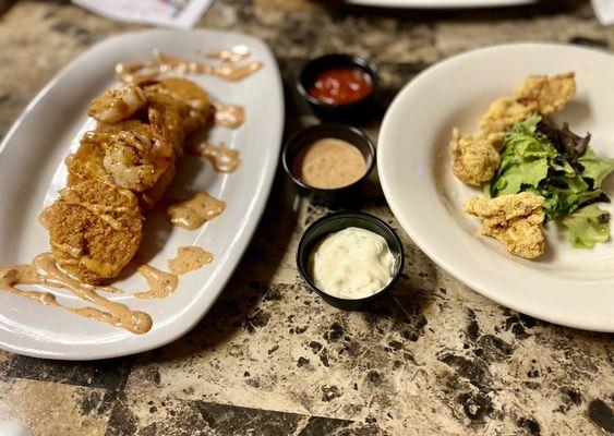 Fried Green Tomatoes & Fried Oysters