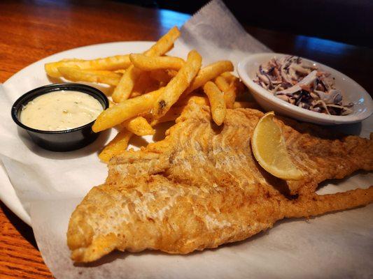 The fish fry is all I ever get here. And house salad and kicken shrimp. That's it. I'm fine with that.