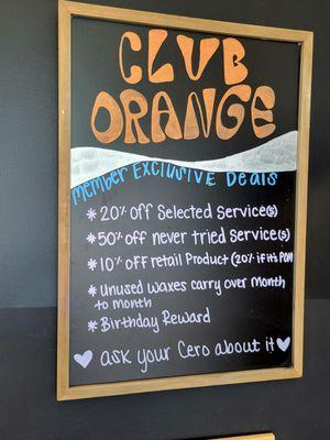 WTC Club Orange -- ask about it.