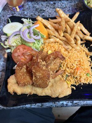 Seafood combo plate