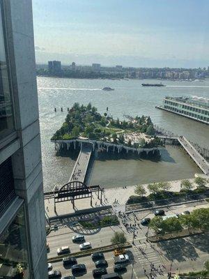 View of Little Island from the rooftop.