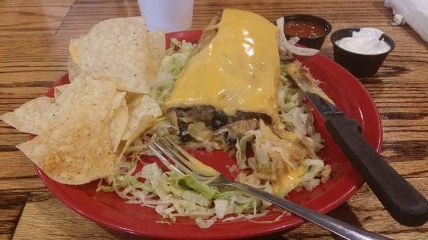 Baja Bobby Burrito with nacho cheese...um...yummy!!!