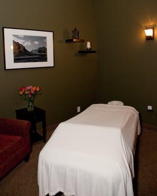 One of our relaxing massage rooms