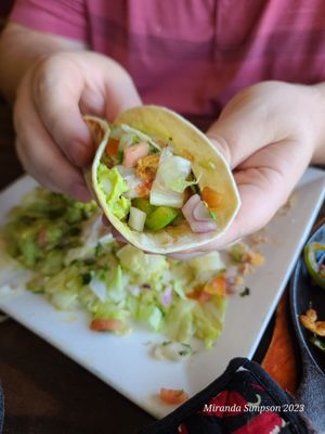 Up close and person with that chicken fajita