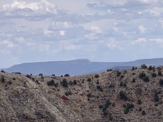 Close up of back view of other side of crater