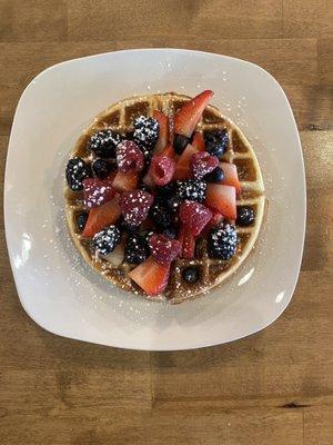 Brunch Waffle & Fresh Fruit 3