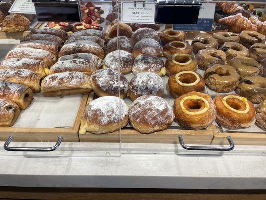 Donuts, red beans pastry, and cronuts