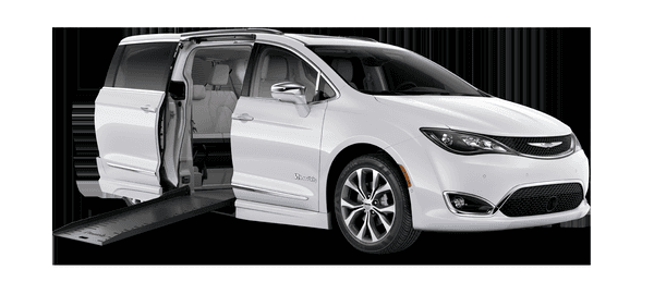 Chrysler Pacifica minivans with a fold out ramp allow for easy access.