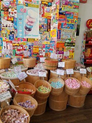 Baskets of salt water taffy