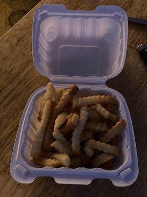 $3.50 for fries and this is what you get...NEVER again!