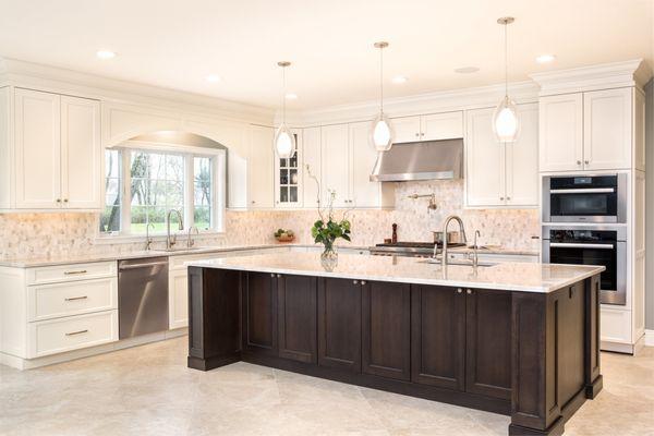 My Kitchen Finished In Espresso and Chantilly Lace