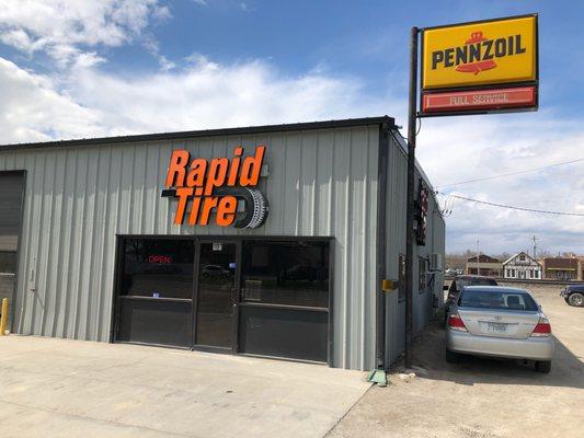 The outside of our shop. We offer the best tires and auto repair in Laurel, Montana!