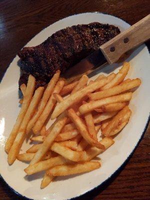 Chargrilled 12oz Kansas City Strip Steak & Sea Salt Potato Fries (I already ate the wedge salad, sorry, no pic)