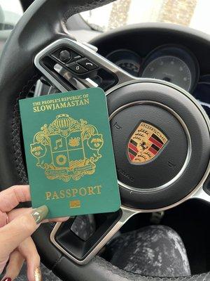 Don't leave home without your Slowjamastan passport.