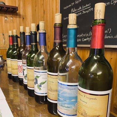 wide selection of wines